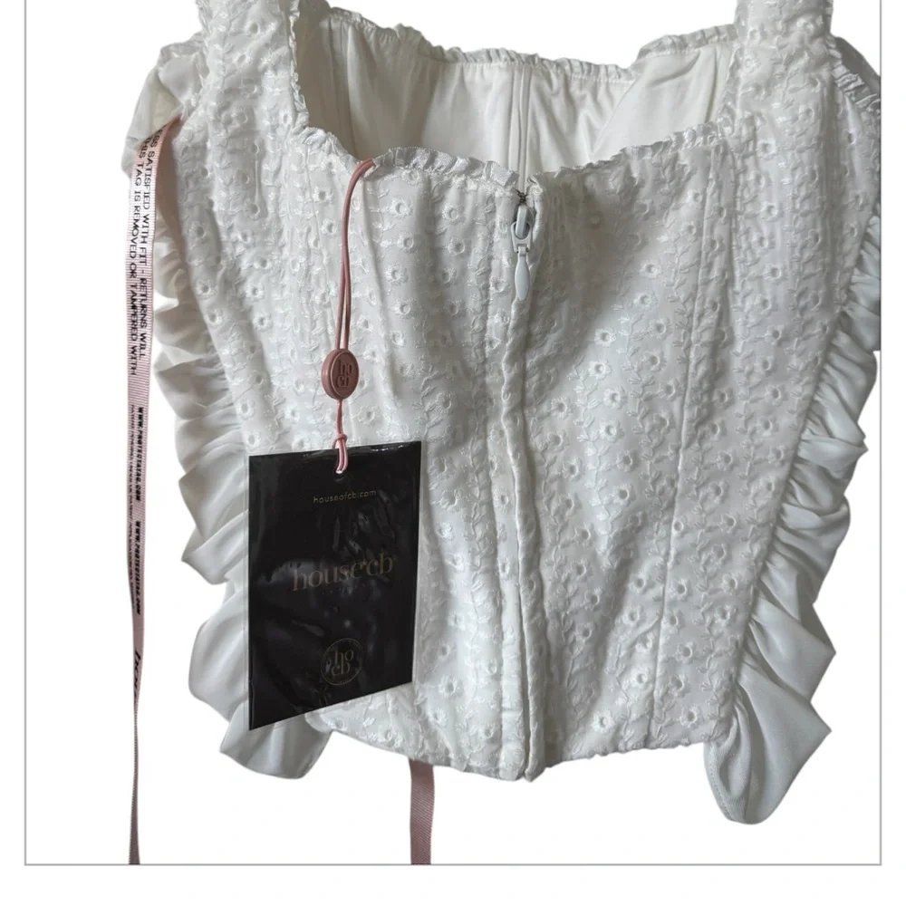 HOUSE OF CB Catalina Eyelet Corset Top - Picture 7 of 8